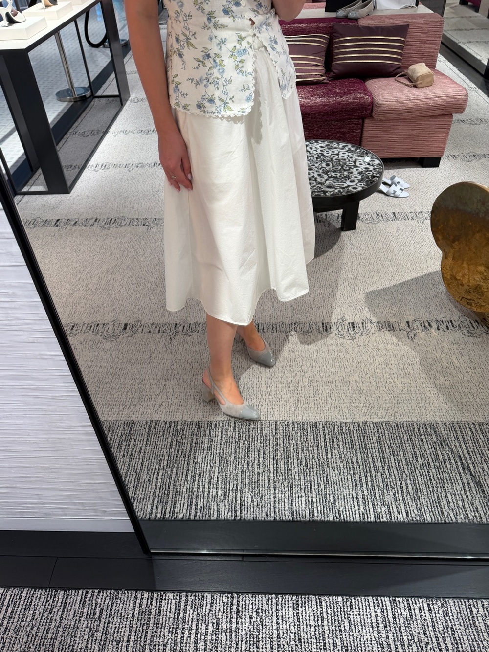 Chanel Grey Suede Slingback Heels | Size 38C - Picture 4 of 9